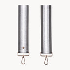 Silver and Pewter Pom Pom Fabric Straps