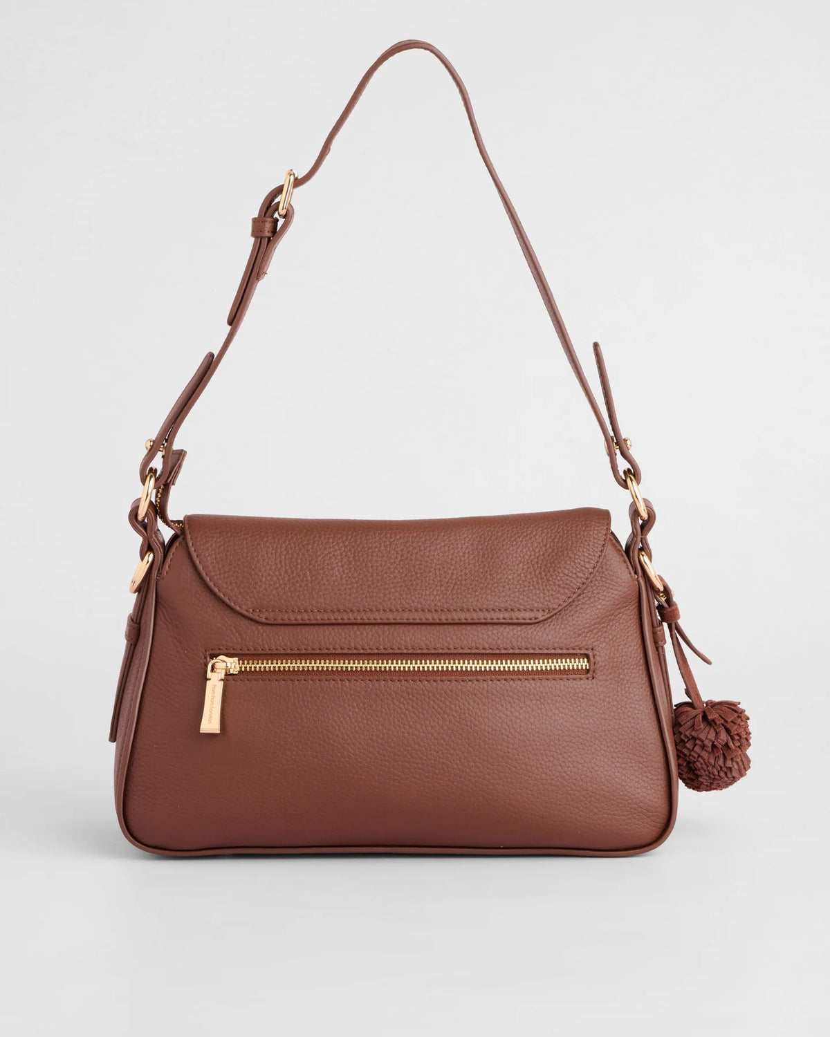 om Pom London Sunbury Mini Chocolate crossbody bag