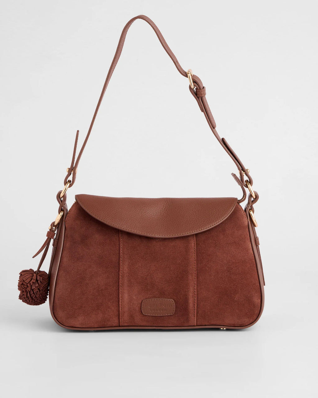 om Pom London Sunbury Mini Chocolate crossbody bag