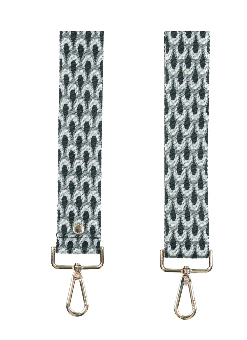 Black Pom Pom Fabric Straps