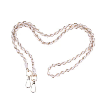 Stone and gold chain weave handbag strap