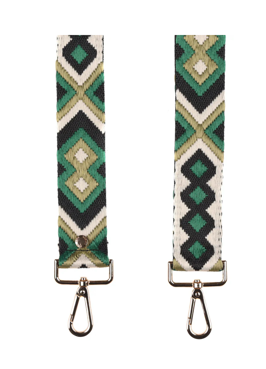 Green Pom Pom Fabric Straps