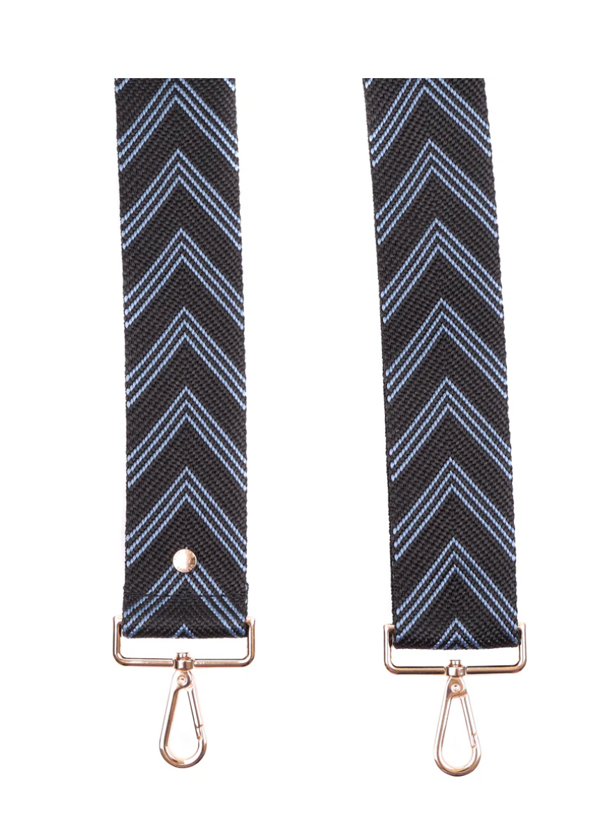 Blue Pom Pom Fabric Straps