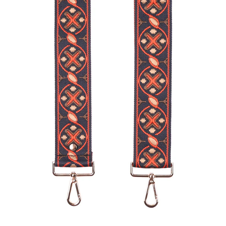 Orange Pom Pom Fabric Straps