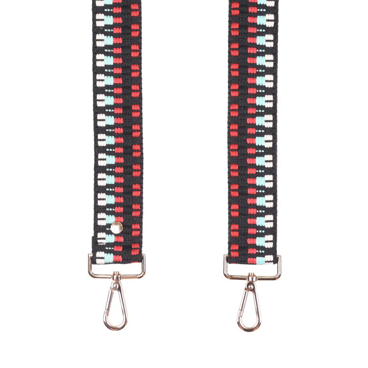 Red Pom Pom Fabric Straps