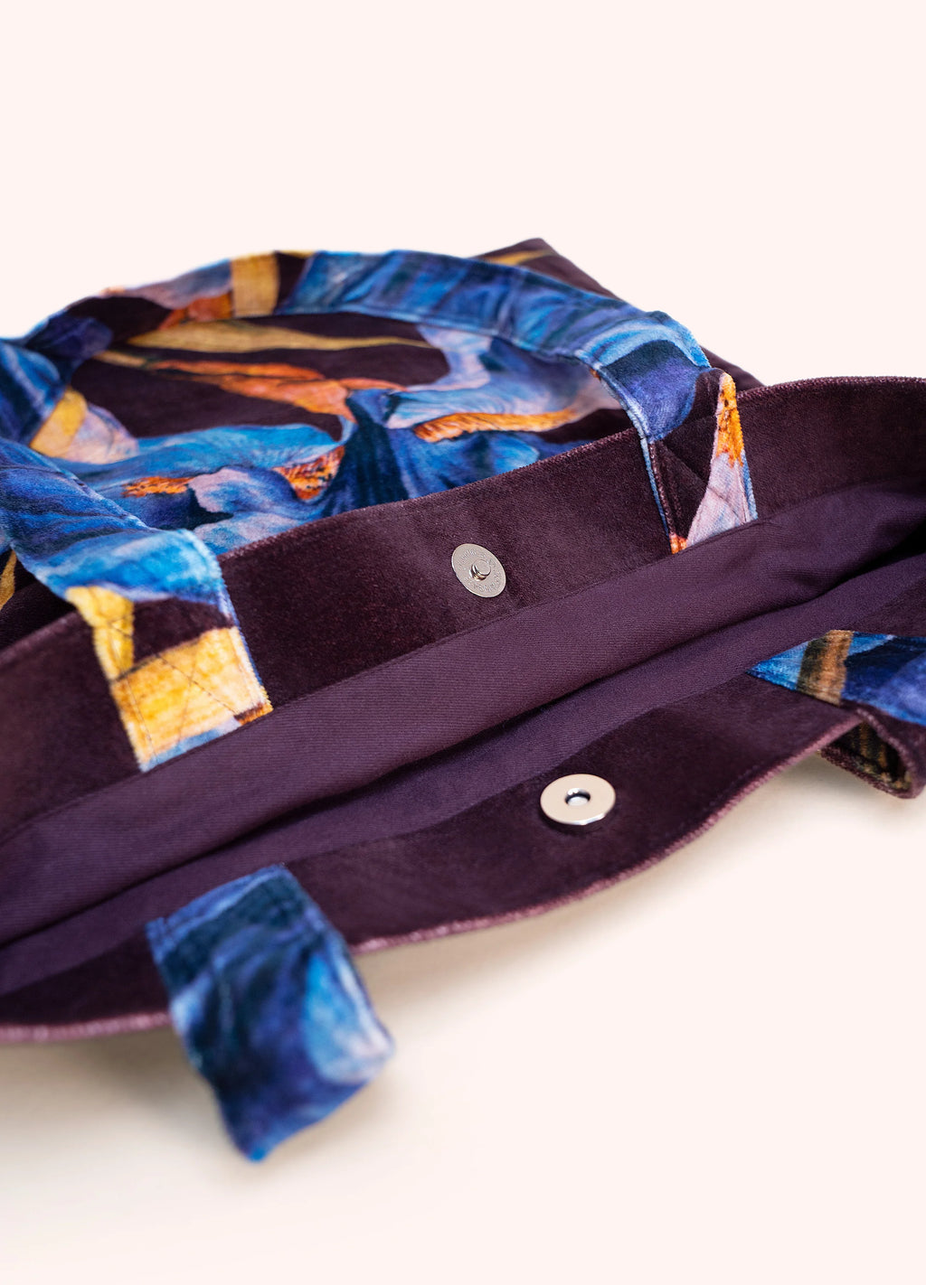 Powder Iris Velvet Tote Bag