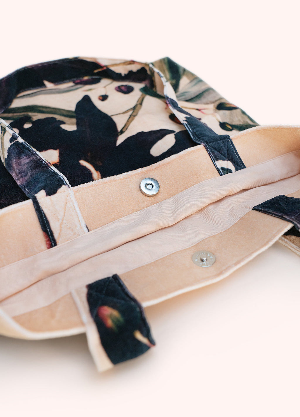 Powder Midnight Orchid Velvet Tote Bag