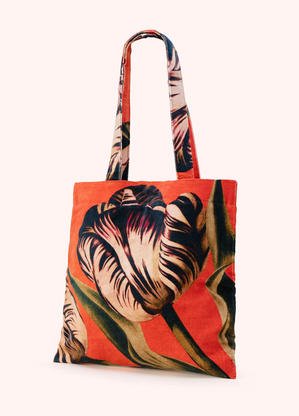 Powder Tulip Velvet Tote Bag