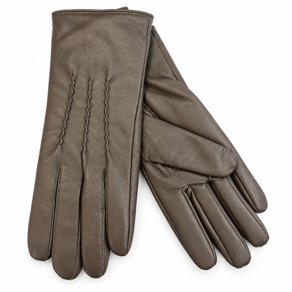 Women's Wool-Lined Leather Gloves
