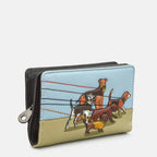 Wallet with dog design on a white background